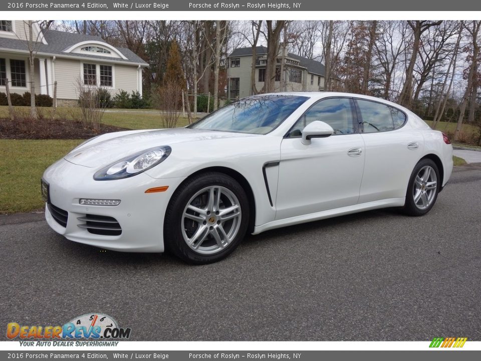 2016 Porsche Panamera 4 Edition White / Luxor Beige Photo #1