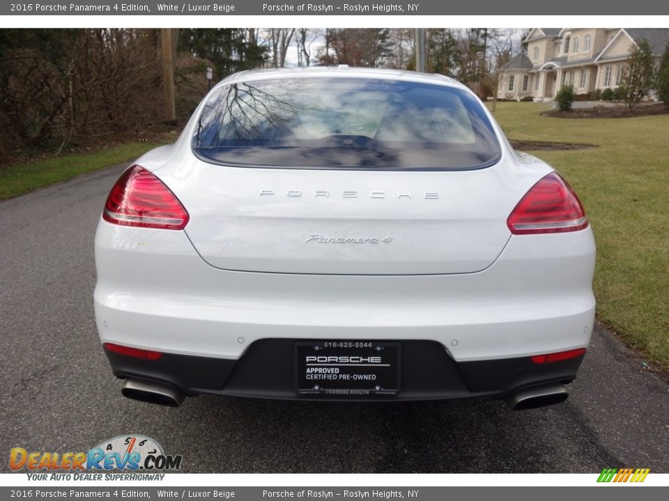 2016 Porsche Panamera 4 Edition White / Luxor Beige Photo #5