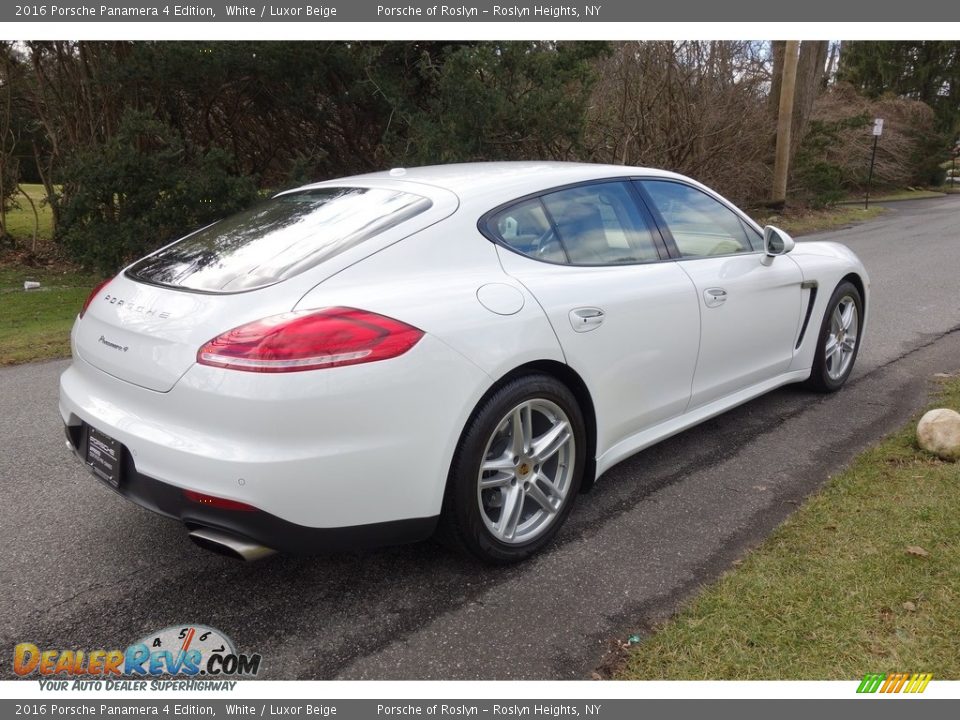 2016 Porsche Panamera 4 Edition White / Luxor Beige Photo #6