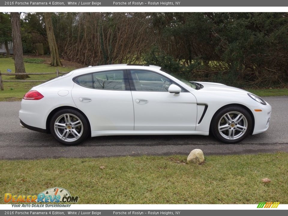 2016 Porsche Panamera 4 Edition White / Luxor Beige Photo #7