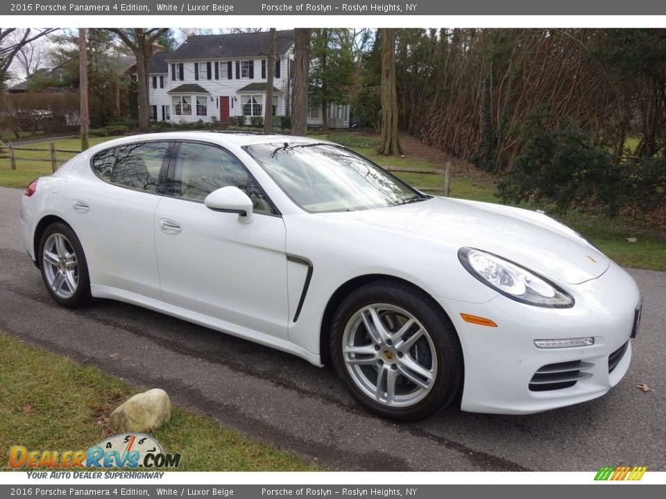 2016 Porsche Panamera 4 Edition White / Luxor Beige Photo #8