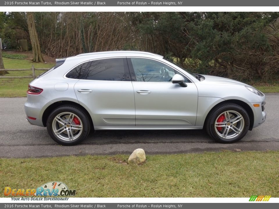 2016 Porsche Macan Turbo Rhodium Silver Metallic / Black Photo #7
