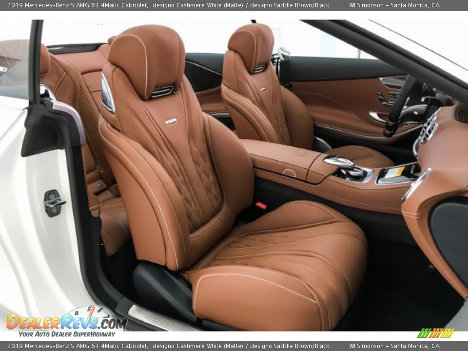 designo Saddle Brown/Black Interior - 2019 Mercedes-Benz S AMG 63 4Matic Cabriolet Photo #6