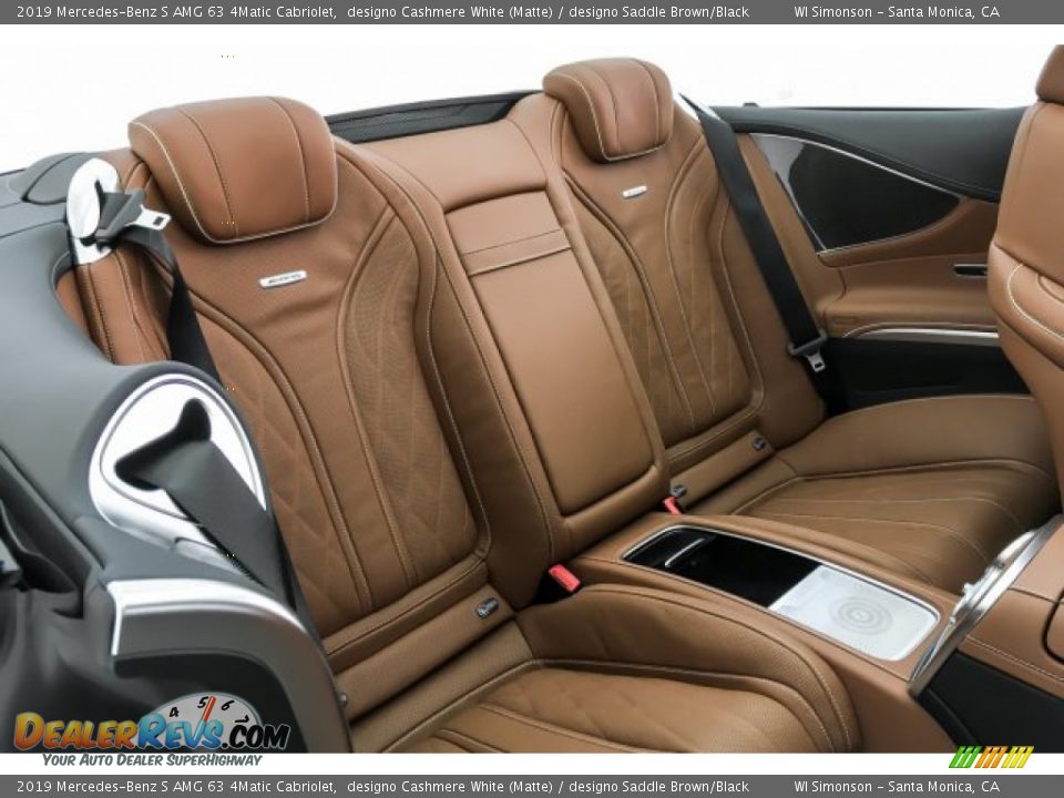 Rear Seat of 2019 Mercedes-Benz S AMG 63 4Matic Cabriolet Photo #13