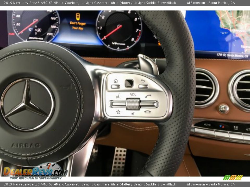 2019 Mercedes-Benz S AMG 63 4Matic Cabriolet Steering Wheel Photo #20