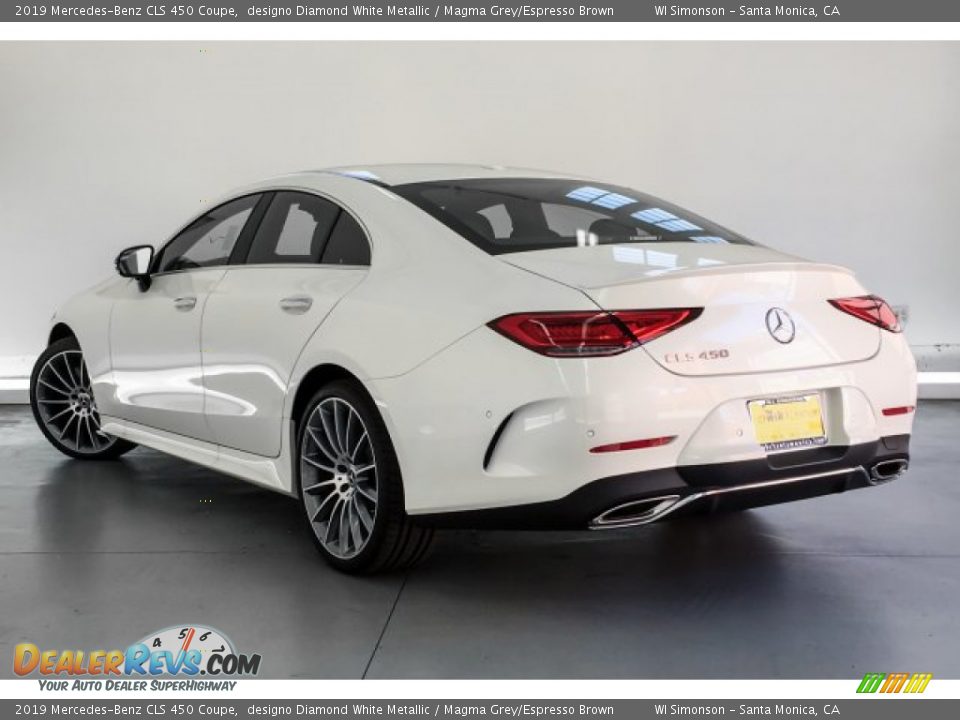 2019 Mercedes-Benz CLS 450 Coupe designo Diamond White Metallic / Magma Grey/Espresso Brown Photo #2