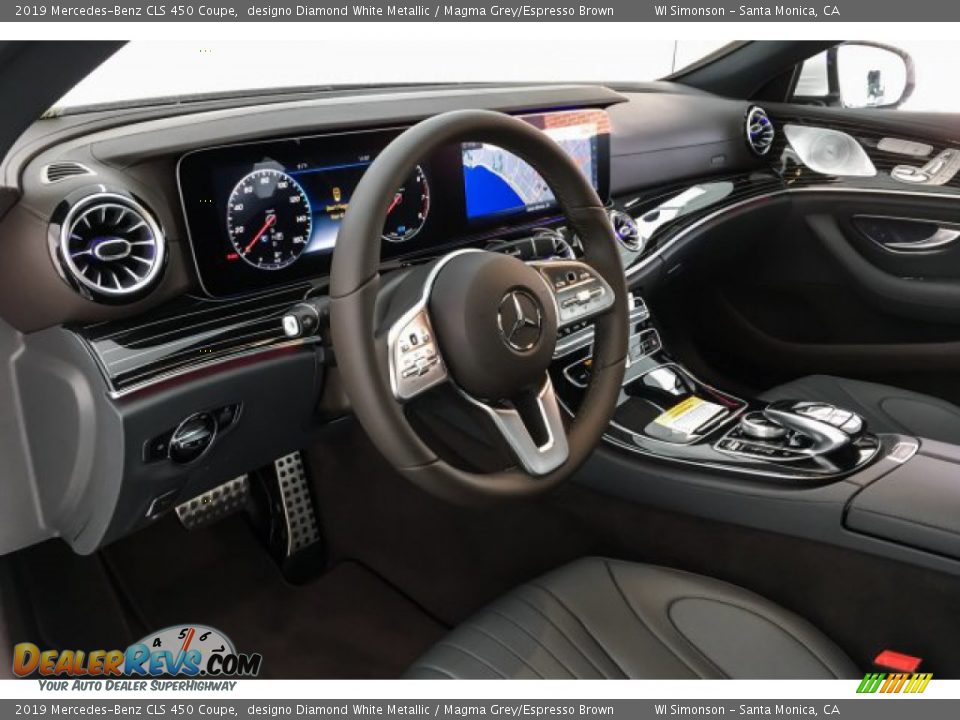 2019 Mercedes-Benz CLS 450 Coupe designo Diamond White Metallic / Magma Grey/Espresso Brown Photo #4