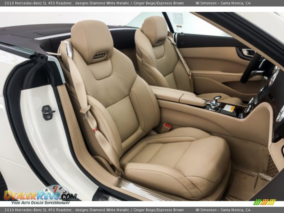 2019 Mercedes-Benz SL 450 Roadster designo Diamond White Metallic / Ginger Beige/Espresso Brown Photo #5