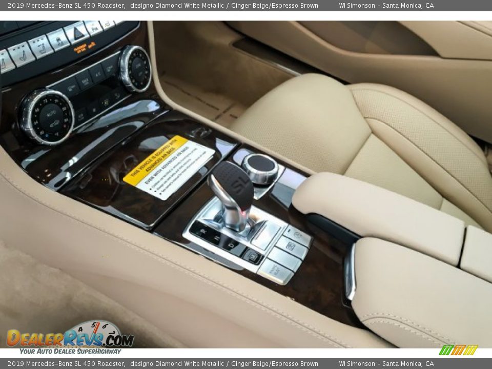 2019 Mercedes-Benz SL 450 Roadster designo Diamond White Metallic / Ginger Beige/Espresso Brown Photo #7