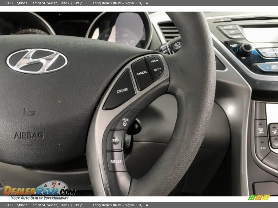 2014 Hyundai Elantra SE Sedan Black / Gray Photo #13