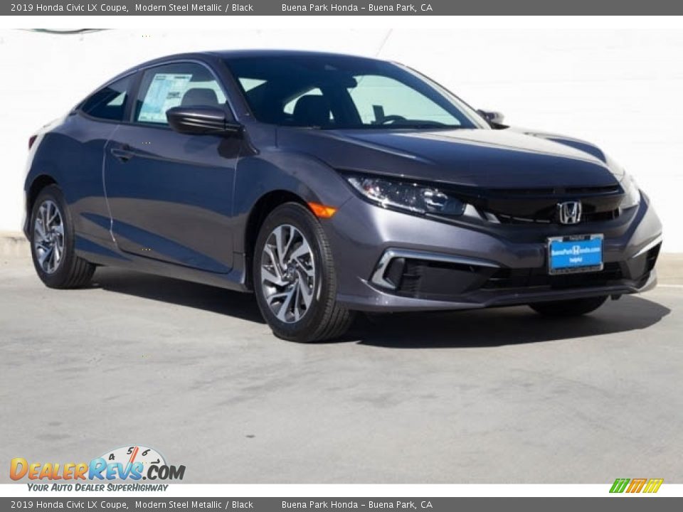 2019 Honda Civic LX Coupe Modern Steel Metallic / Black Photo #1