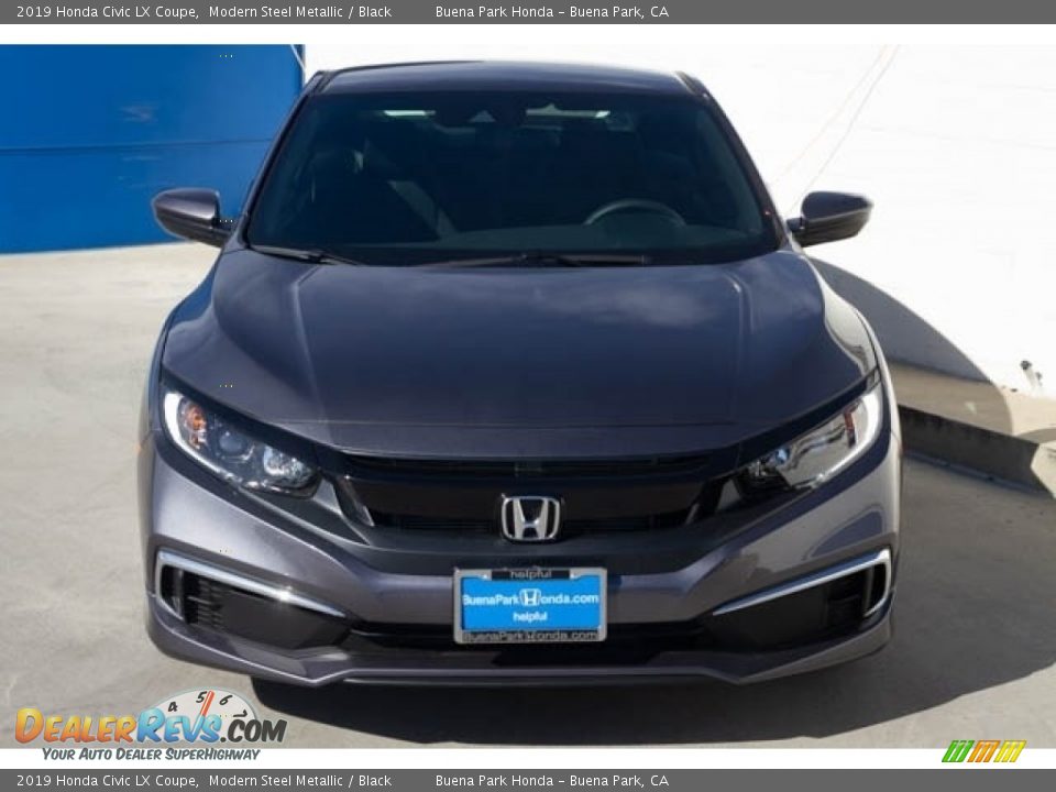 2019 Honda Civic LX Coupe Modern Steel Metallic / Black Photo #3