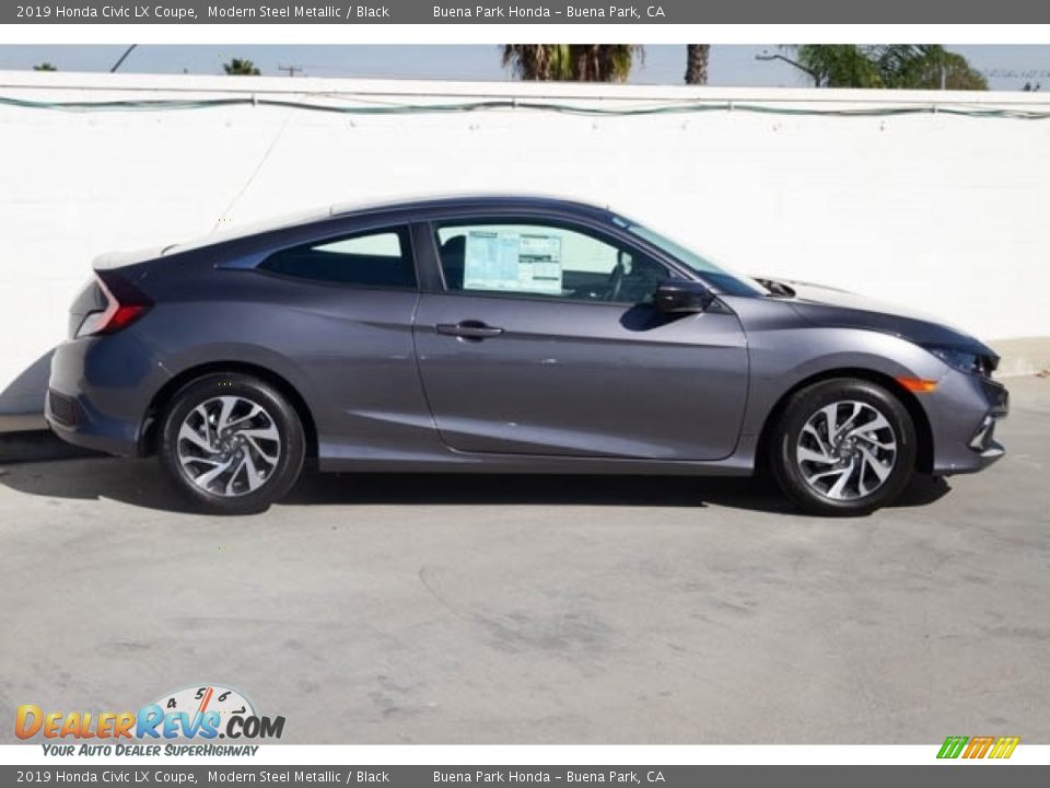 2019 Honda Civic LX Coupe Modern Steel Metallic / Black Photo #5