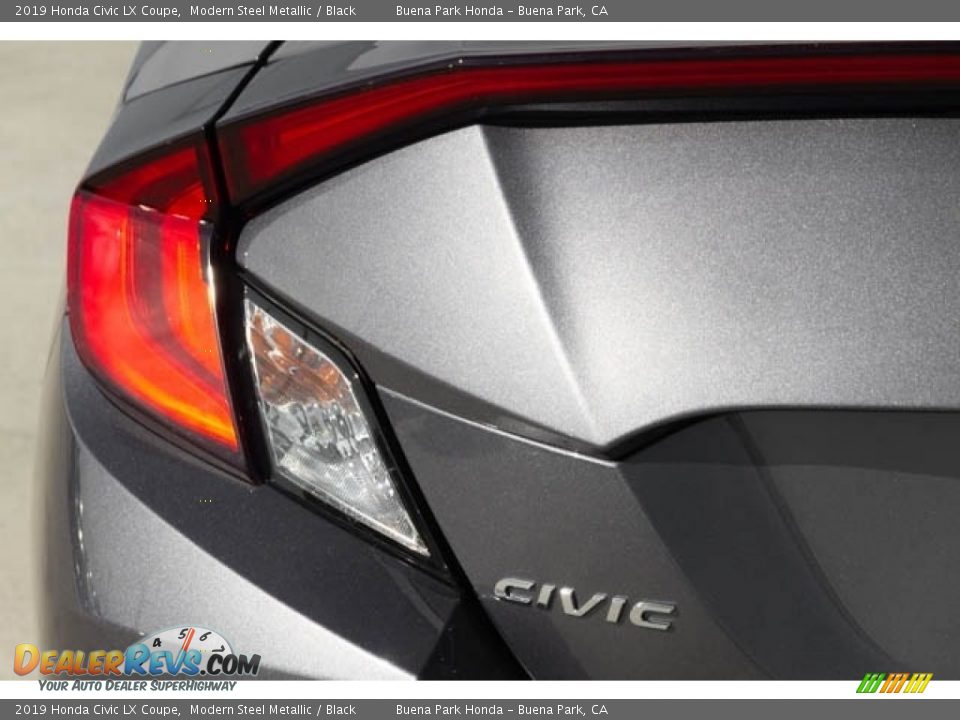 2019 Honda Civic LX Coupe Modern Steel Metallic / Black Photo #7