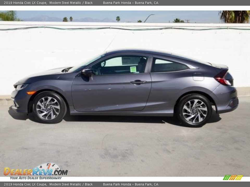2019 Honda Civic LX Coupe Modern Steel Metallic / Black Photo #9