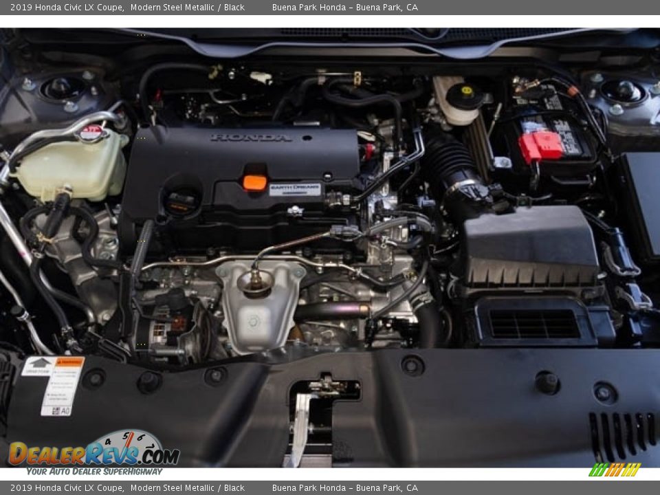 2019 Honda Civic LX Coupe Modern Steel Metallic / Black Photo #10