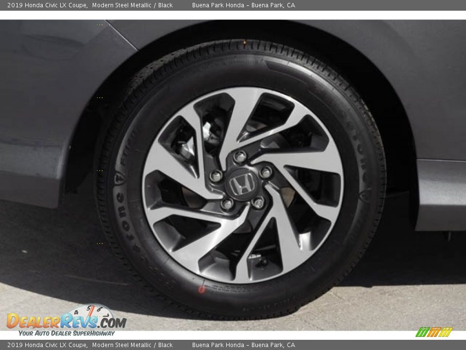 2019 Honda Civic LX Coupe Modern Steel Metallic / Black Photo #11