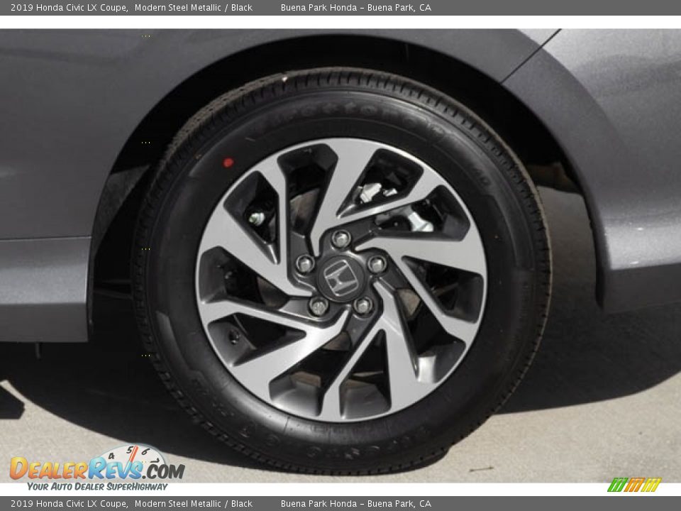 2019 Honda Civic LX Coupe Modern Steel Metallic / Black Photo #13