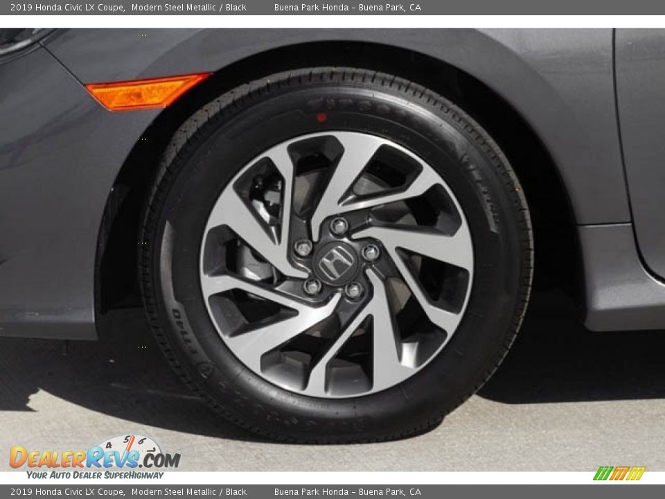 2019 Honda Civic LX Coupe Modern Steel Metallic / Black Photo #14