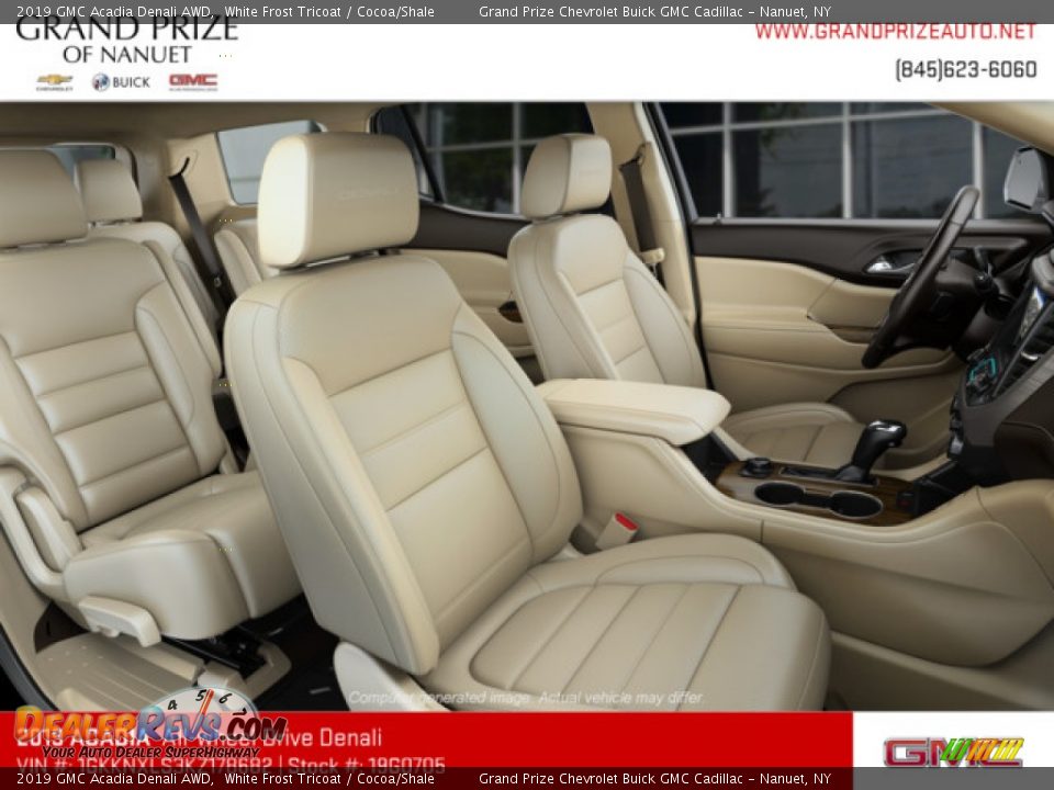 2019 GMC Acadia Denali AWD White Frost Tricoat / Cocoa/Shale Photo #5