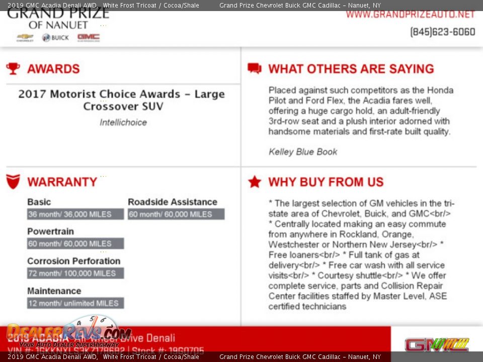 2019 GMC Acadia Denali AWD White Frost Tricoat / Cocoa/Shale Photo #11