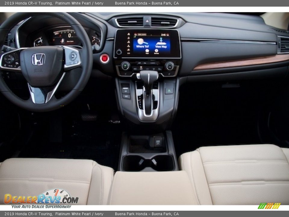 2019 Honda CR-V Touring Platinum White Pearl / Ivory Photo #12