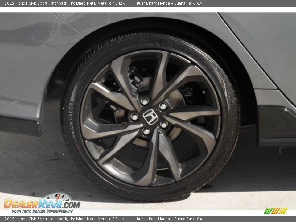 2019 Honda Civic Sport Hatchback Polished Metal Metallic / Black Photo #14