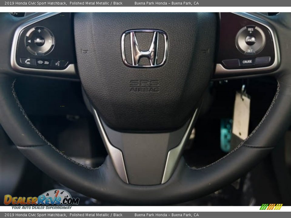 2019 Honda Civic Sport Hatchback Polished Metal Metallic / Black Photo #18