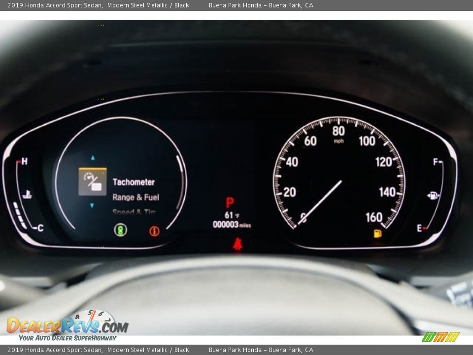 2019 Honda Accord Sport Sedan Modern Steel Metallic / Black Photo #19