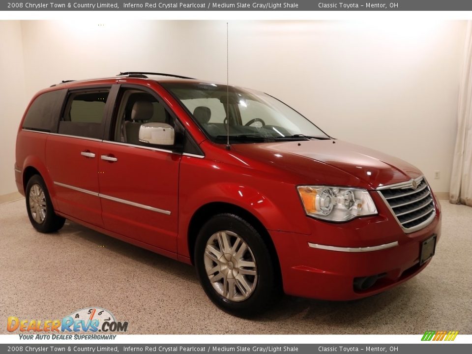 2008 Chrysler Town & Country Limited Inferno Red Crystal Pearlcoat / Medium Slate Gray/Light Shale Photo #1