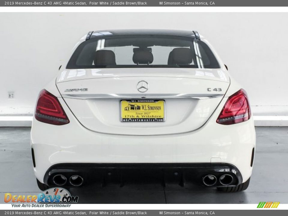 2019 Mercedes-Benz C 43 AMG 4Matic Sedan Polar White / Saddle Brown/Black Photo #3