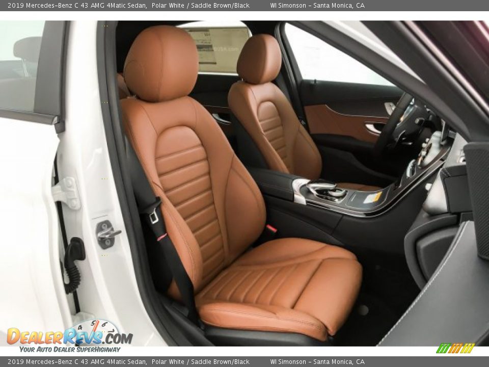 2019 Mercedes-Benz C 43 AMG 4Matic Sedan Polar White / Saddle Brown/Black Photo #5