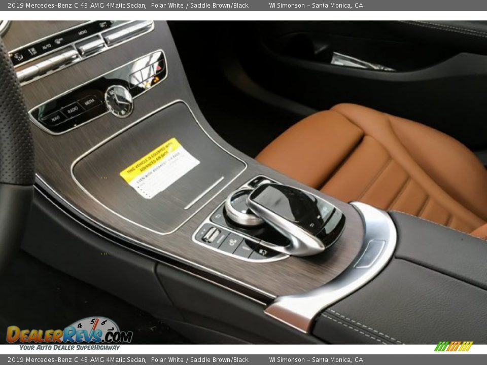 2019 Mercedes-Benz C 43 AMG 4Matic Sedan Polar White / Saddle Brown/Black Photo #7
