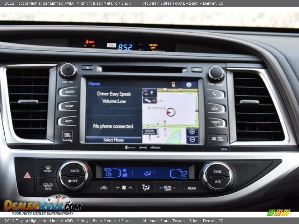 2019 Toyota Highlander Limited AWD Midnight Black Metallic / Black Photo #10