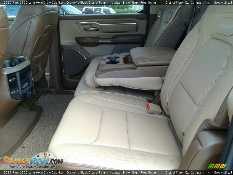 2019 Ram 1500 Long Horn Crew Cab 4x4 Diamond Black Crystal Pearl / Mountain Brown/Light Frost Beige Photo #10