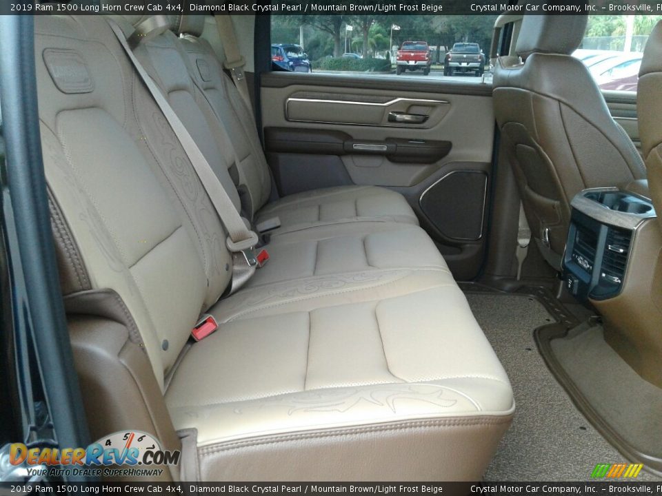 2019 Ram 1500 Long Horn Crew Cab 4x4 Diamond Black Crystal Pearl / Mountain Brown/Light Frost Beige Photo #11