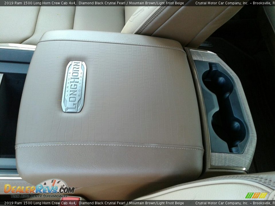 2019 Ram 1500 Long Horn Crew Cab 4x4 Diamond Black Crystal Pearl / Mountain Brown/Light Frost Beige Photo #19