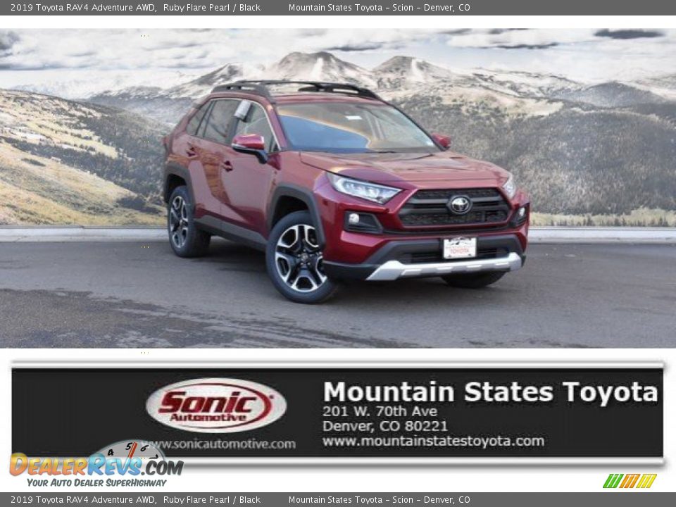 2019 Toyota RAV4 Adventure AWD Ruby Flare Pearl / Black Photo #1