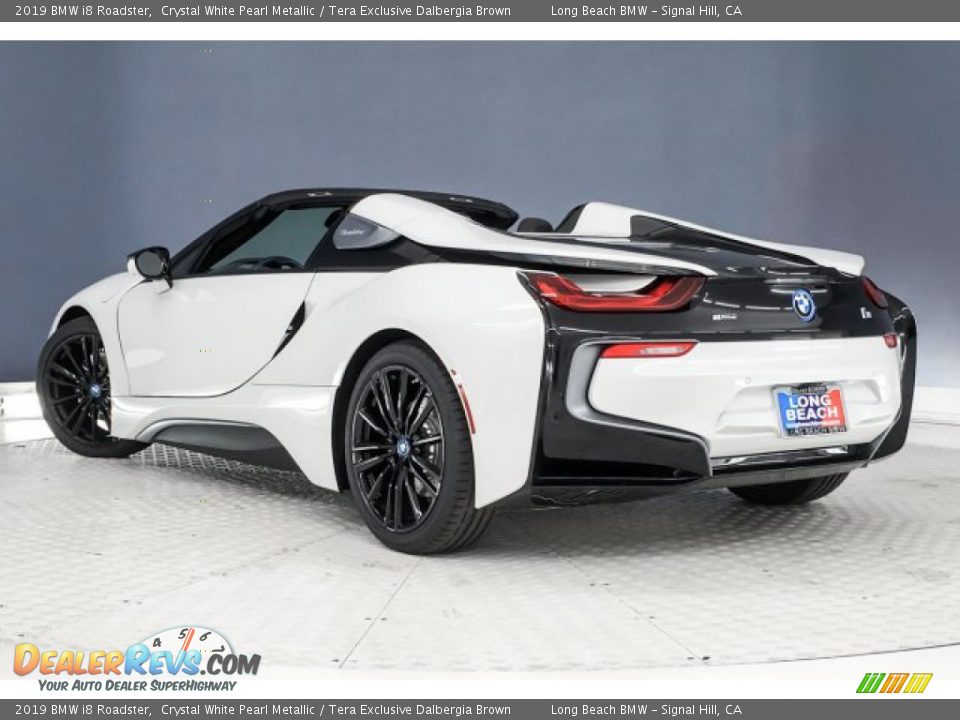 2019 BMW i8 Roadster Crystal White Pearl Metallic / Tera Exclusive Dalbergia Brown Photo #2