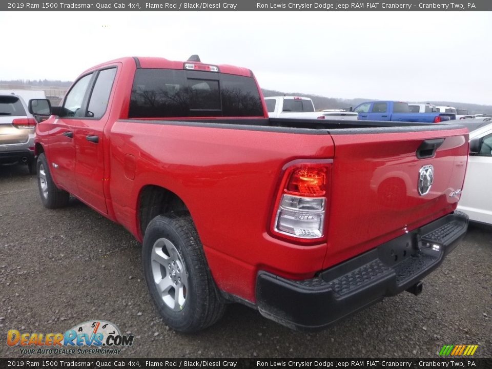 2019 Ram 1500 Tradesman Quad Cab 4x4 Flame Red / Black/Diesel Gray Photo #4