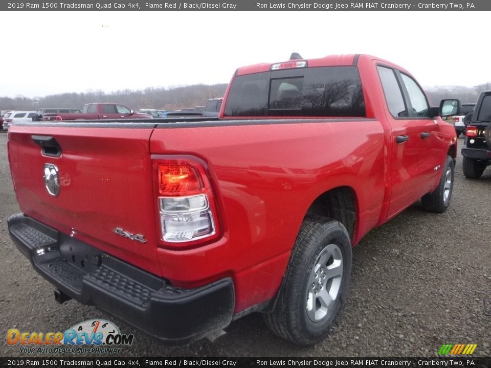 2019 Ram 1500 Tradesman Quad Cab 4x4 Flame Red / Black/Diesel Gray Photo #6
