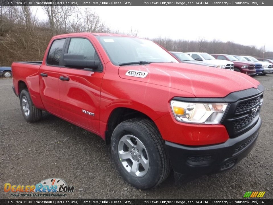 2019 Ram 1500 Tradesman Quad Cab 4x4 Flame Red / Black/Diesel Gray Photo #7