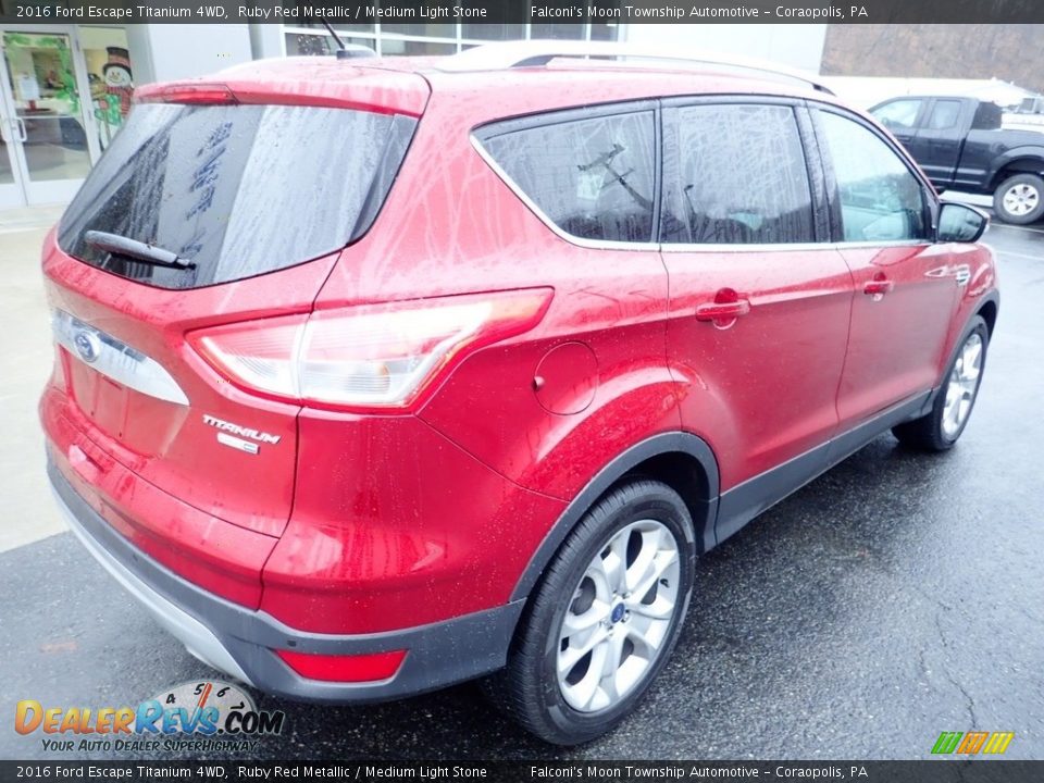 2016 Ford Escape Titanium 4WD Ruby Red Metallic / Medium Light Stone Photo #2