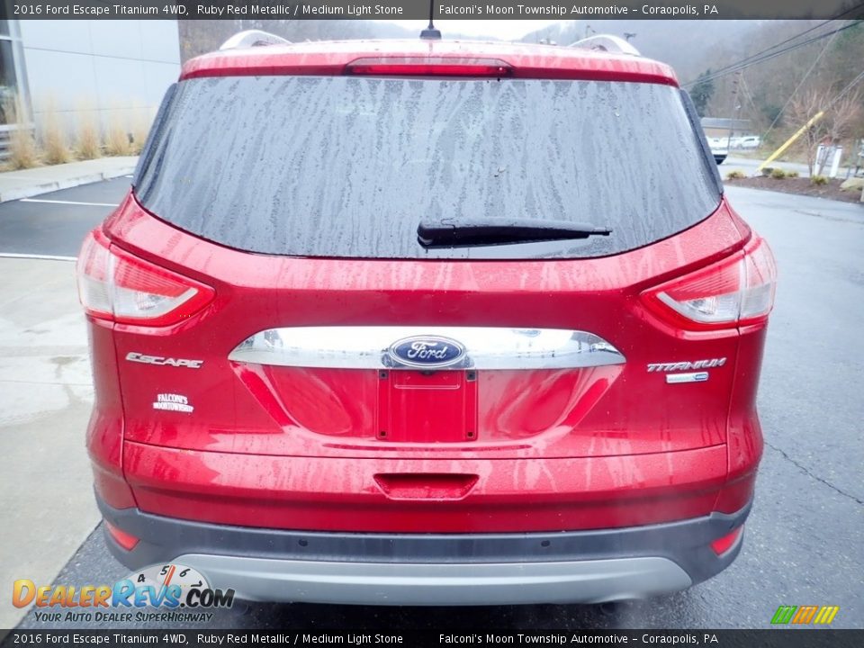 2016 Ford Escape Titanium 4WD Ruby Red Metallic / Medium Light Stone Photo #3