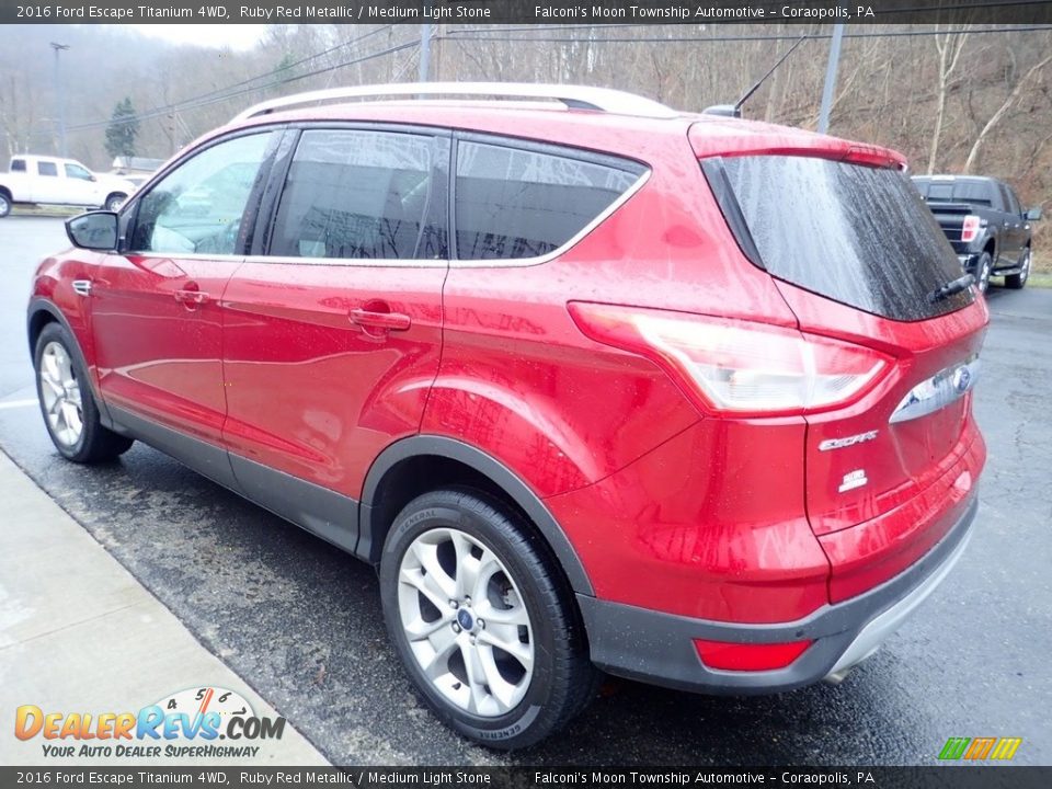 2016 Ford Escape Titanium 4WD Ruby Red Metallic / Medium Light Stone Photo #5