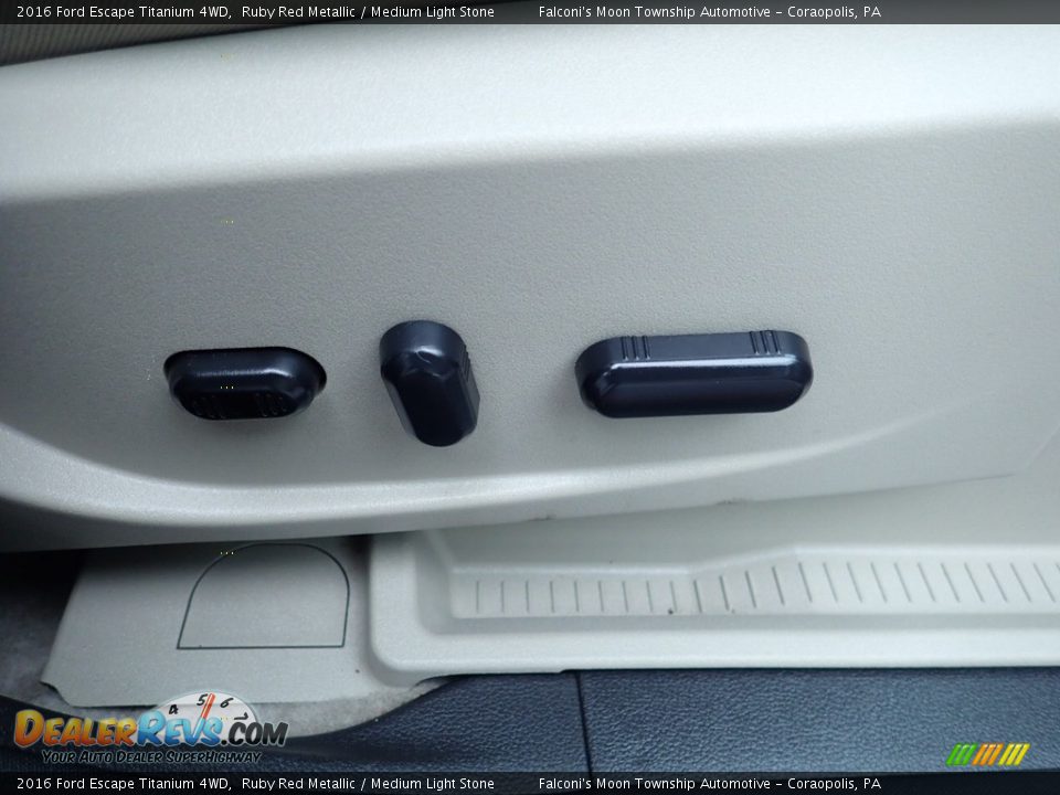 2016 Ford Escape Titanium 4WD Ruby Red Metallic / Medium Light Stone Photo #13