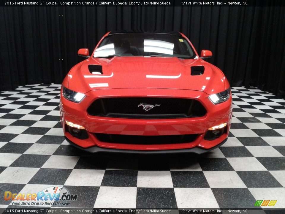 2016 Ford Mustang GT Coupe Competition Orange / California Special Ebony Black/Miko Suede Photo #3