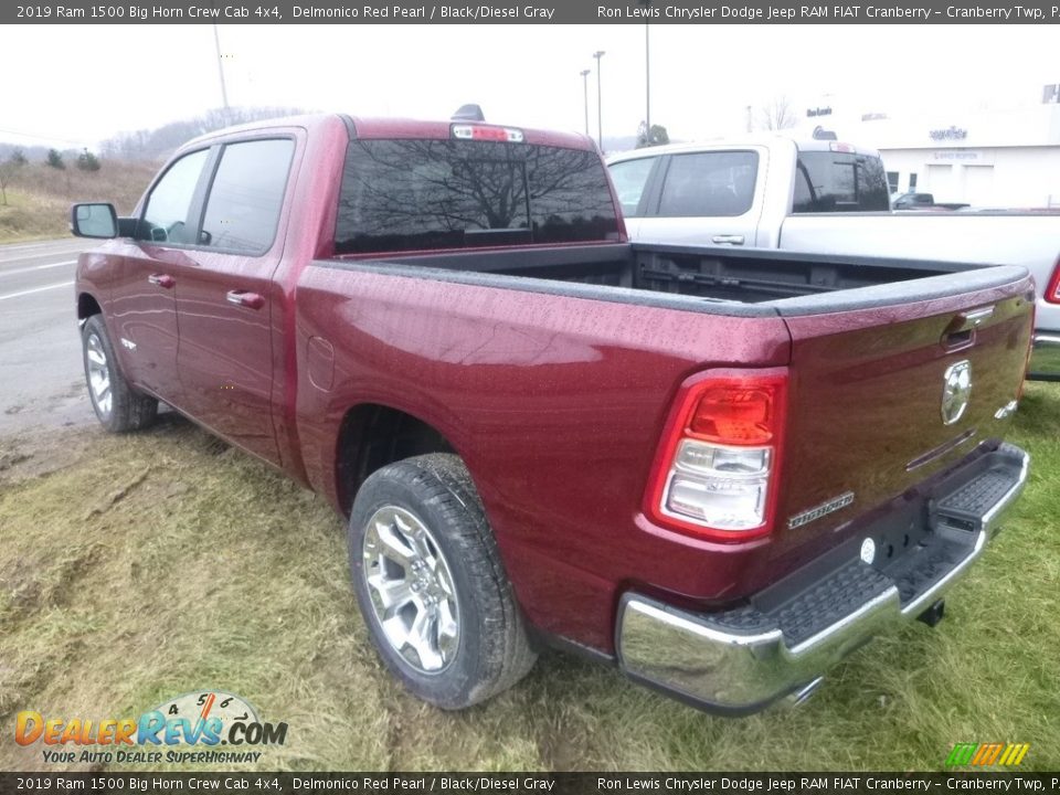 2019 Ram 1500 Big Horn Crew Cab 4x4 Delmonico Red Pearl / Black/Diesel Gray Photo #3