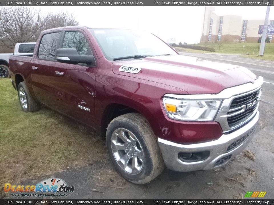 2019 Ram 1500 Big Horn Crew Cab 4x4 Delmonico Red Pearl / Black/Diesel Gray Photo #9