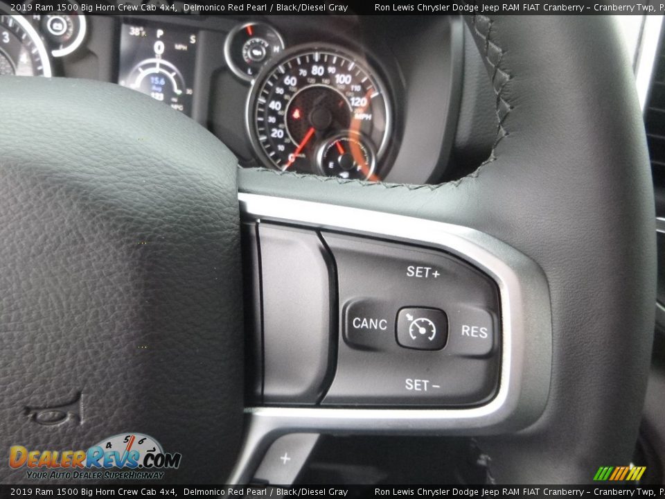 2019 Ram 1500 Big Horn Crew Cab 4x4 Delmonico Red Pearl / Black/Diesel Gray Photo #17
